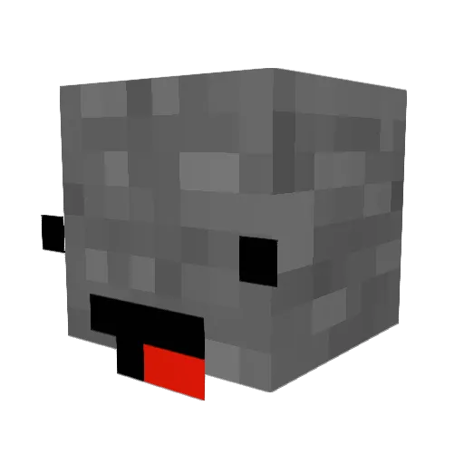 just_stone Minecraft avatar head, 3D render