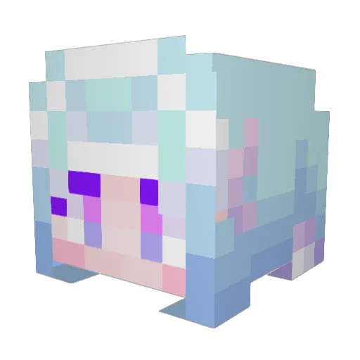 justaLavender Minecraft avatar head, 3D render