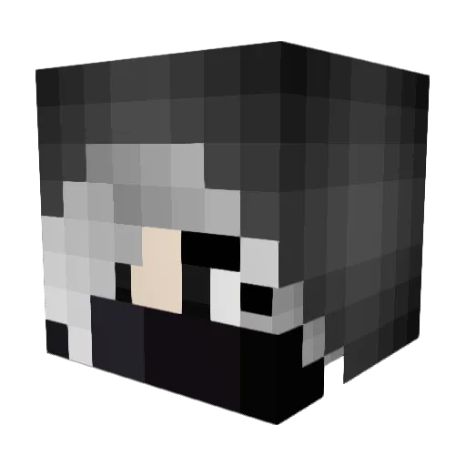 justa_ghoul Minecraft avatar head, 3D render