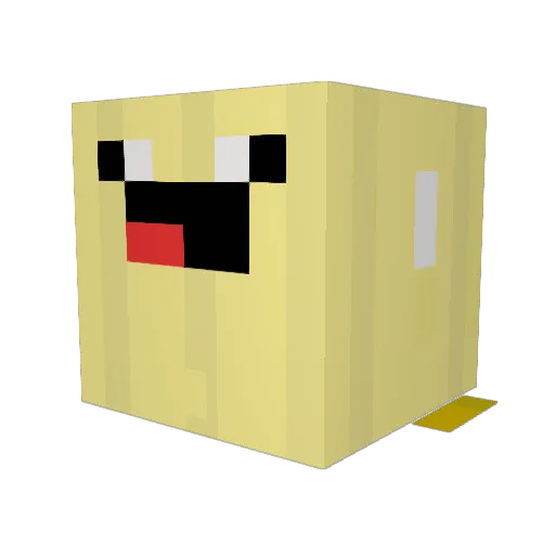 justabananaa Minecraft avatar head, 3D render