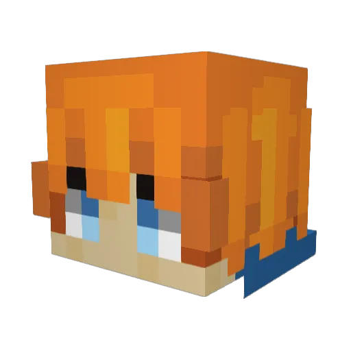 justabbie_ Minecraft avatar head, 3D render