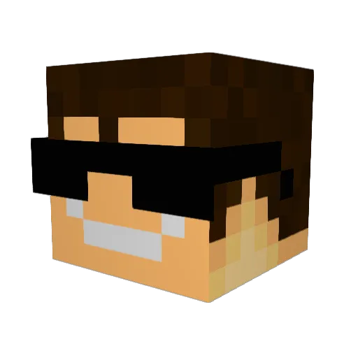 justabeaut Minecraft avatar head, 3D render