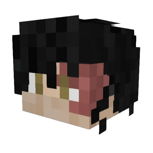 justabhii Minecraft avatar head, 3D render