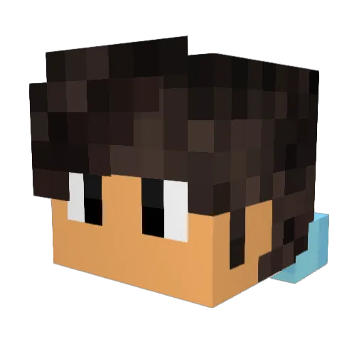 justacorvus Minecraft avatar head, 3D render