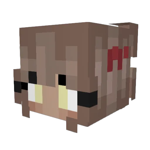 justafoxpotato Minecraft avatar head, 3D render