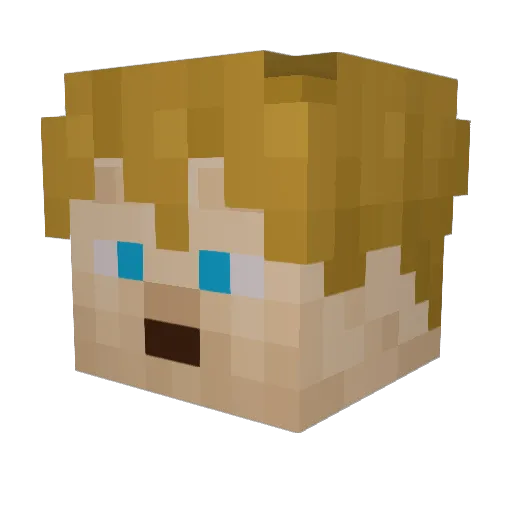justagamercoder Minecraft avatar head, 3D render