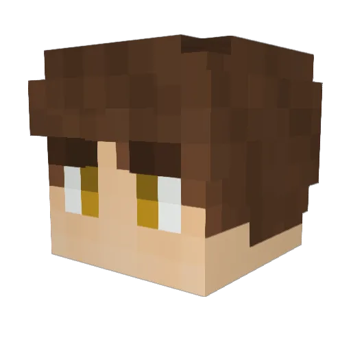 justaghostguy Minecraft avatar head, 3D render