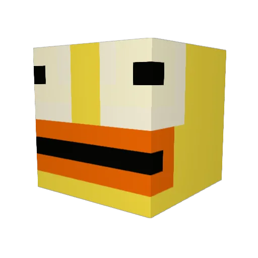 justake Minecraft avatar head, 3D render