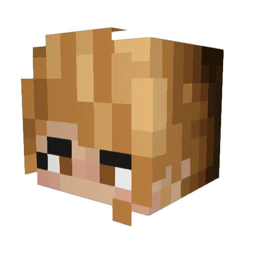 justakid14 Minecraft avatar head, 3D render
