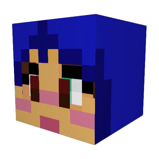 justalilcutie Minecraft avatar head, 3D render