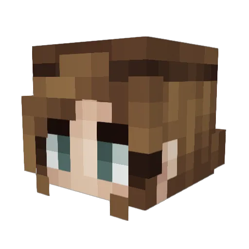 justaminit Minecraft avatar head, 3D render