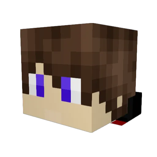 justanidihm Minecraft avatar head, 3D render