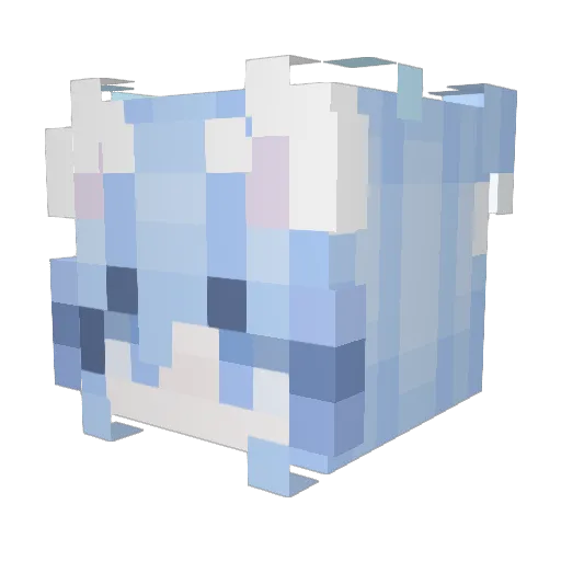justanub Minecraft avatar head, 3D render