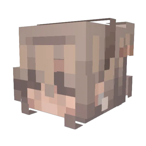 justarandomg1rl Minecraft avatar head, 3D render