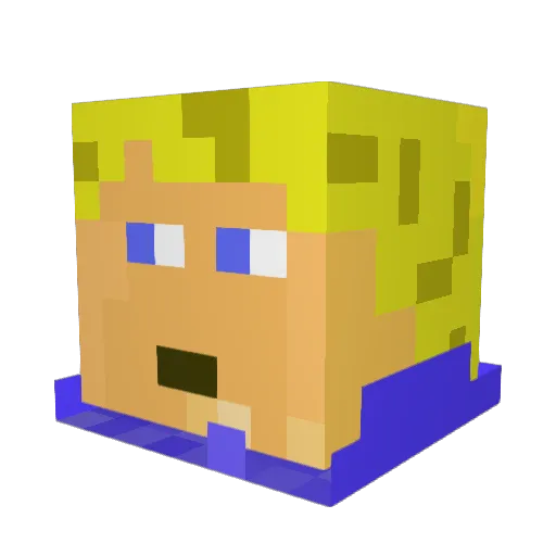 justaweirdguy Minecraft avatar head, 3D render