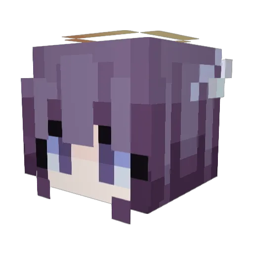 justayngel Minecraft avatar head, 3D render