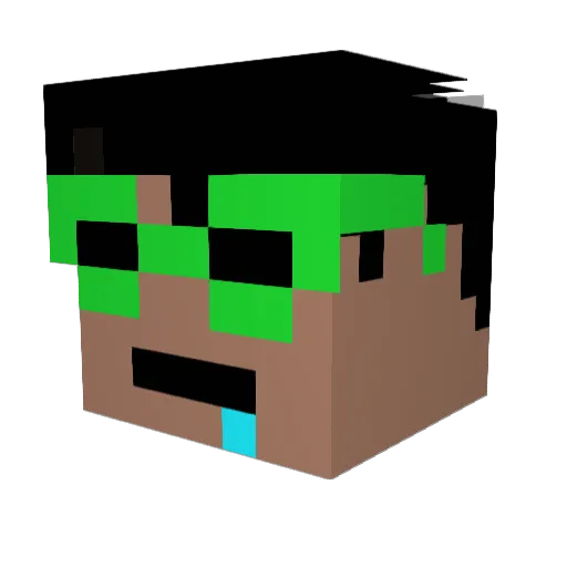 justbrowny Minecraft avatar head, 3D render