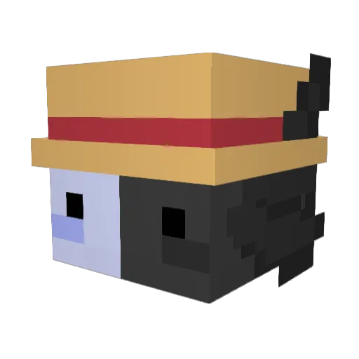 justbyze Minecraft avatar head, 3D render
