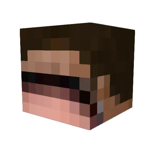justcerti Minecraft avatar head, 3D render