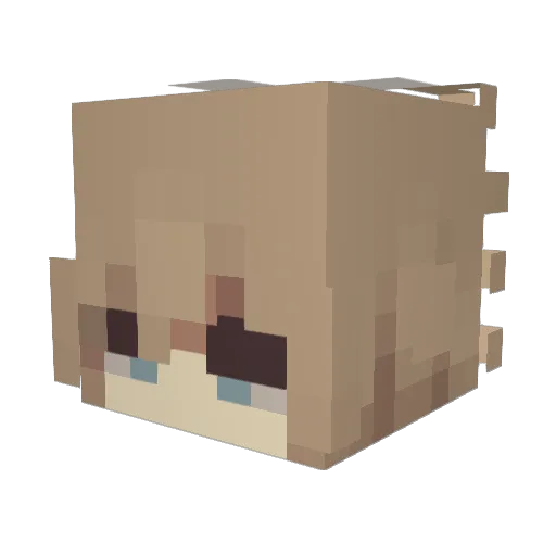 justcocoly Minecraft avatar head, 3D render