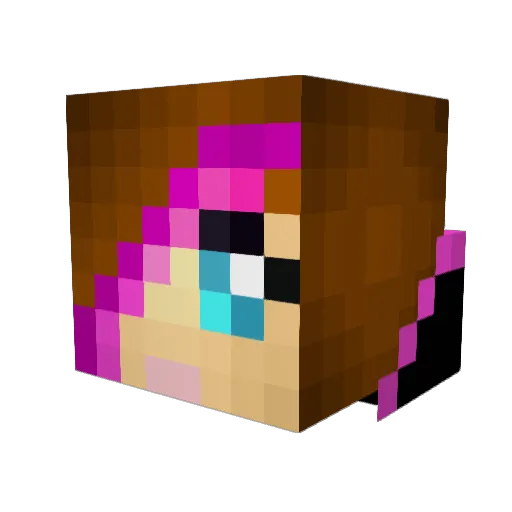 justdnb Minecraft avatar head, 3D render