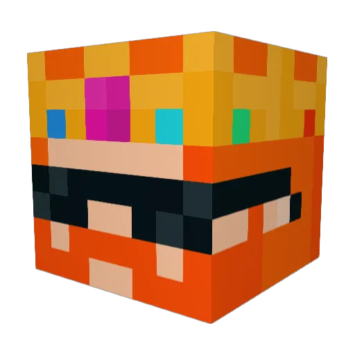 juste_7 Minecraft avatar head, 3D render