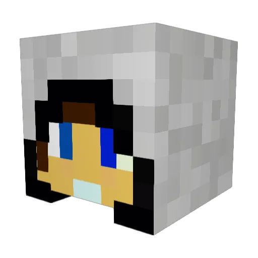 juste_un Minecraft avatar head, 3D render