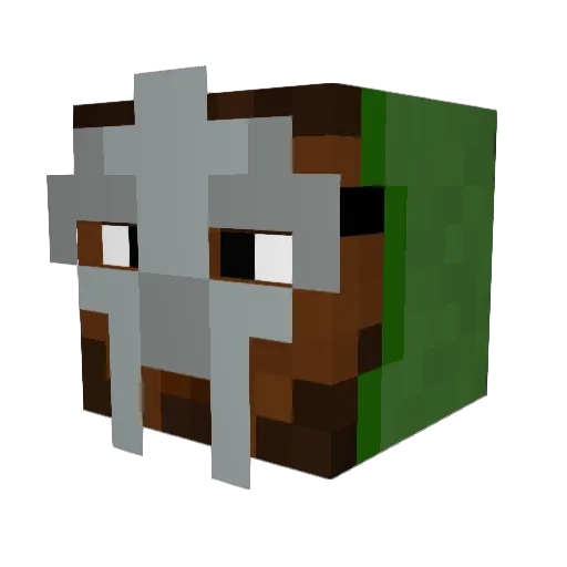 justfrog Minecraft avatar head, 3D render