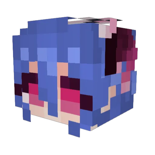 justganyu Minecraft avatar head, 3D render