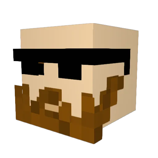 justgeesky Minecraft avatar head, 3D render