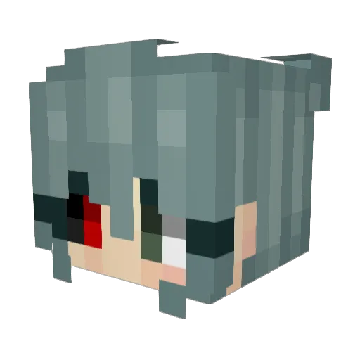 justhaumae Minecraft avatar head, 3D render