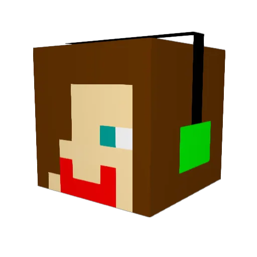 justin9866 Minecraft avatar head, 3D render