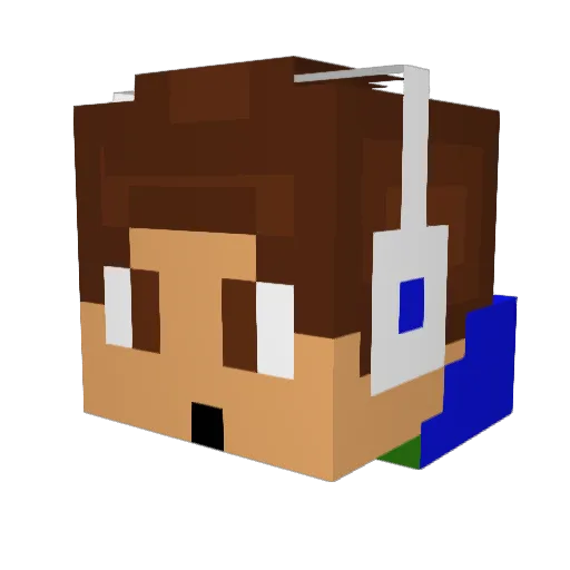 justinSva Minecraft avatar head, 3D render