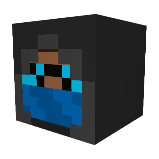 justincates Minecraft avatar head, 3D render