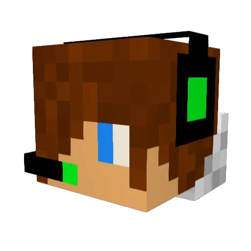 justindufisch Minecraft avatar head, 3D render