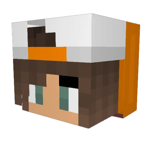 justine04 Minecraft avatar head, 3D render