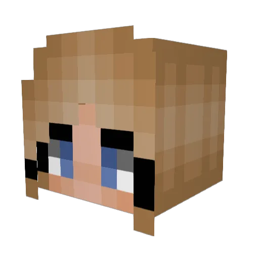 justine14 Minecraft avatar head, 3D render