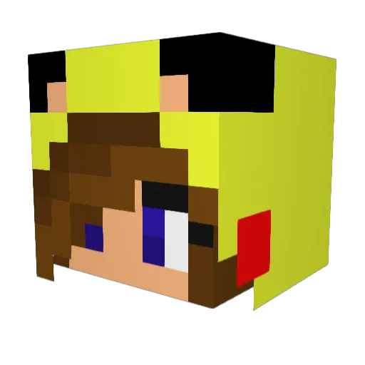 justine1 Minecraft avatar head, 3D render