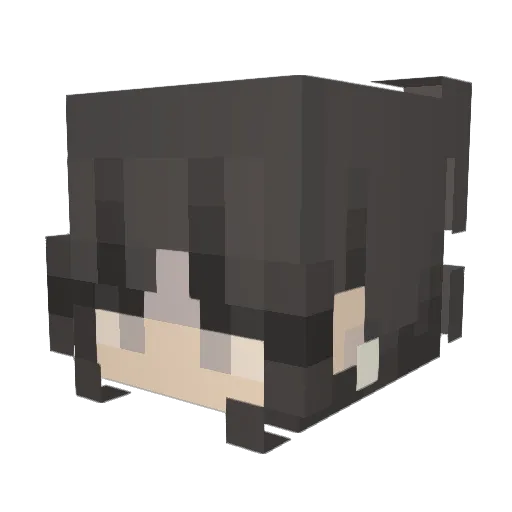 justinevu Minecraft avatar head, 3D render