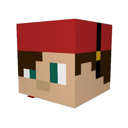 justinritchey1 Minecraft avatar head, 3D render