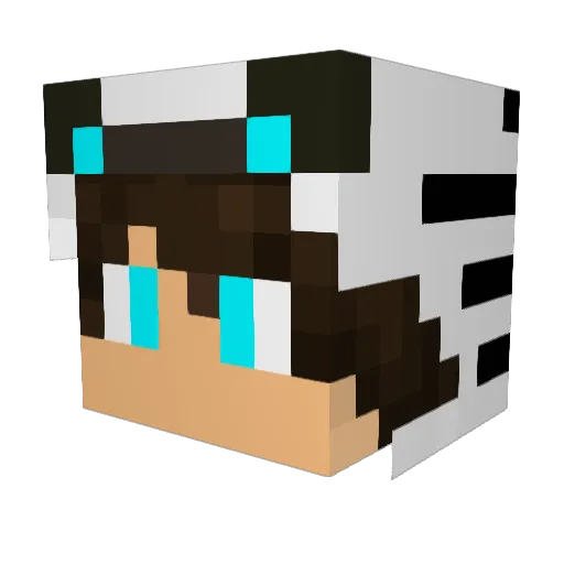 justinstyled Minecraft avatar head, 3D render