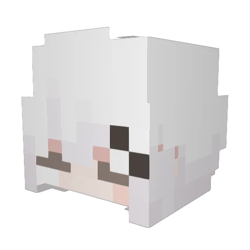 justkdj Minecraft avatar head, 3D render