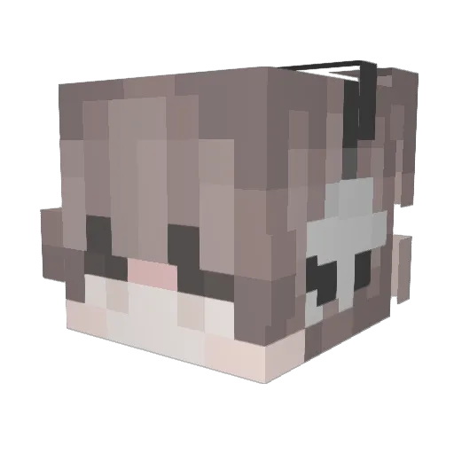 justkitt3n Minecraft avatar head, 3D render