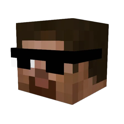 justkunas Minecraft avatar head, 3D render