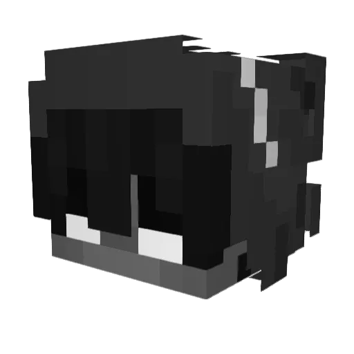 justkuragari Minecraft avatar head, 3D render