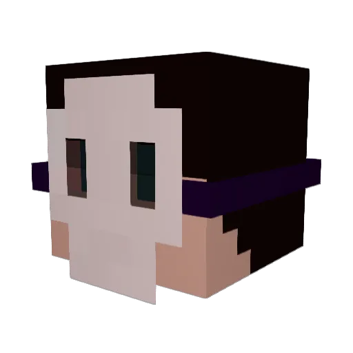 justmedark Minecraft avatar head, 3D render
