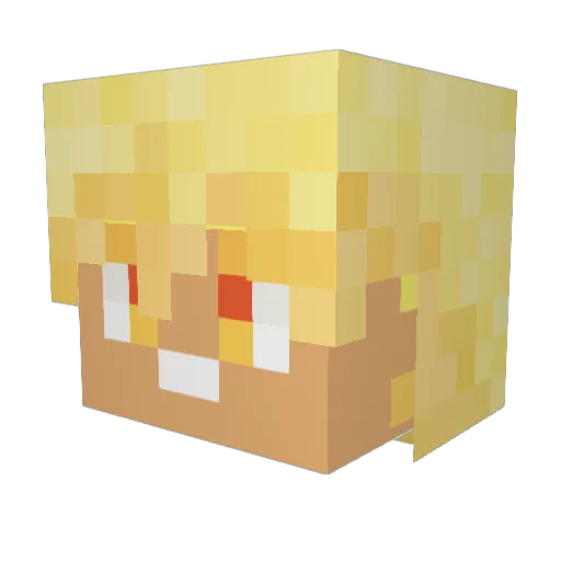 Minecraft-Avatar von justmoplaying1: Kopf als 3D-Render