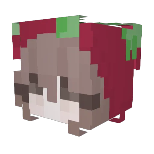 justp0cket Minecraft avatar head, 3D render