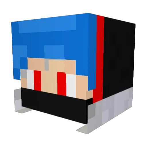 justpascal1808 Minecraft avatar head, 3D render