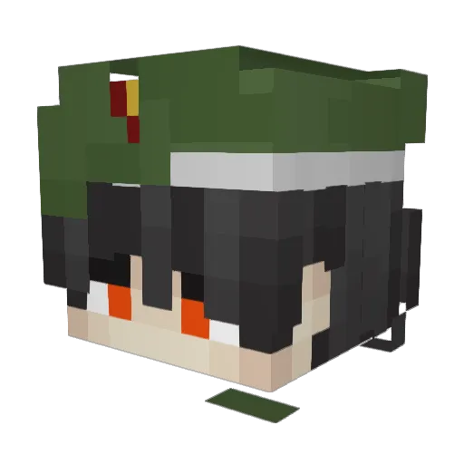 justphoenixer Minecraft avatar head, 3D render